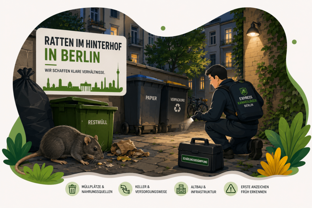 Ratten im Hinterhof in Berlin